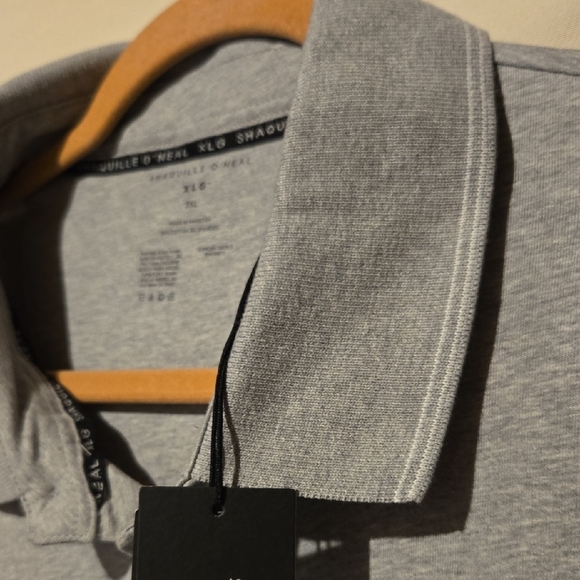 Shaquille O'Neal Heather Gray Polo GolfShirt Classic Design Size 3XL - Picture 5 of 8